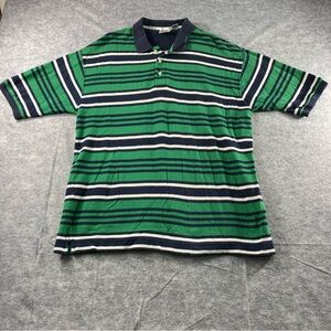 Cinch Mens‎ Multicolored Striped Short Sleeve Polo Size XL